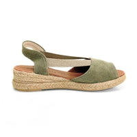 CM Mediterránea 72407000 Sandalia kaki de yute con elásticos
