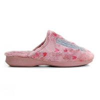 Zapatilla de casa Garzón 2819.275 rosa con bordado LOVE