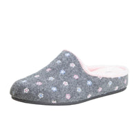 Garzón 12000.580 Zapatilla de casa flores gris mujer