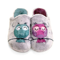 Zapatilla de casa Garzón 2821.275 gris con búhos