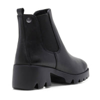 Botín Chelsea 24HRS 26984 de piel color negro