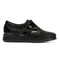 Zapato Pitillos mujer negro con velcro y ancho especial