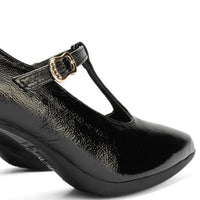 Zapato de salón Pitillos Gilda de charol negro con tacón