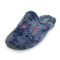 Zapatilla de casa mujer Cabrera 4558 azul con corazones