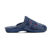 Zapatilla de casa mujer Cabrera 4558 azul con corazones