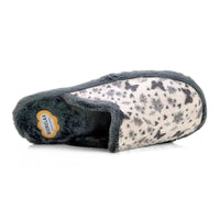 Zapatilla de casa Biorelax 4502 gris con mariposas