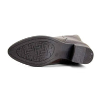 Bota alta Treintas L1504 de piel marrón con tacón