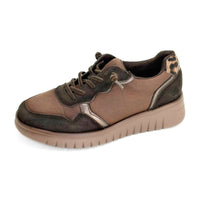 Zapato casual Treintas mujer marrón con animal print