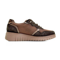Zapato casual Treintas mujer marrón con animal print