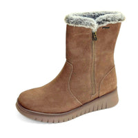 Bota Treintas mujer taupe con detalle de pelo
