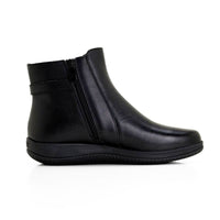 Botín Treintas 4608 de piel negro con cremallera lateral