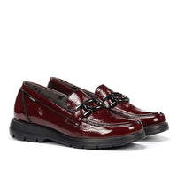 Fluchos Gladis F1794 Mocasín charol granate mujer