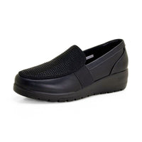 Mocasín Doctor Cutillas 45410 negro con cuña media para mujer