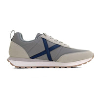Zapatilla Munich Rush 12 gris y azul marino