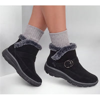 Skechers 168185 Botín mujer ribetes afelpados negro