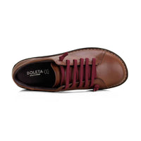 Zapato casual Boleta mujer cuero con cordones elásticos