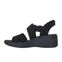 SKECHERS 163510 Sandalia de cuña Slip-Ins negro