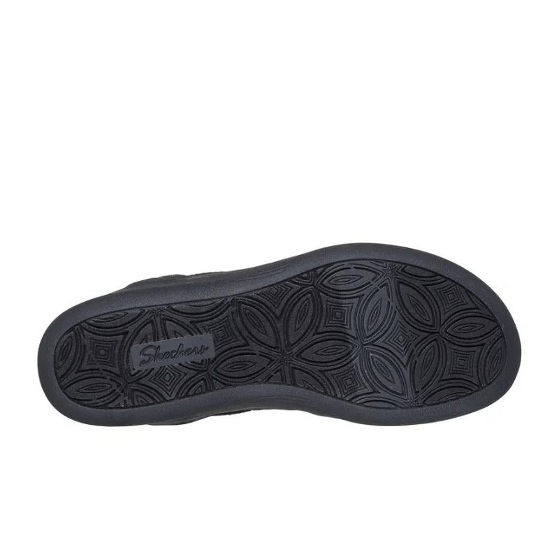 SKECHERS 163510 Sandalia de cuña Slip-Ins negro
