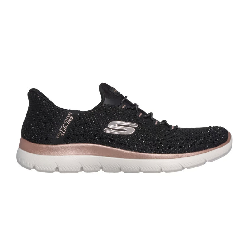 Skechers Summits - Brilliant Shine 150273 Deportiva Slip-ins negra con pedrería