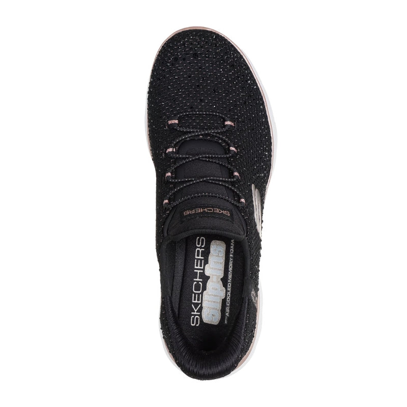 Skechers Summits - Brilliant Shine 150273 Deportiva Slip-ins negra con pedrería