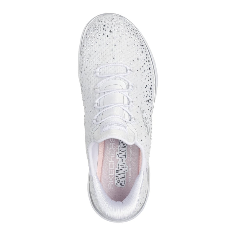 Skechers Summits - Brilliant Shine 150273 Deportiva Slip-ins blanca con pedrería