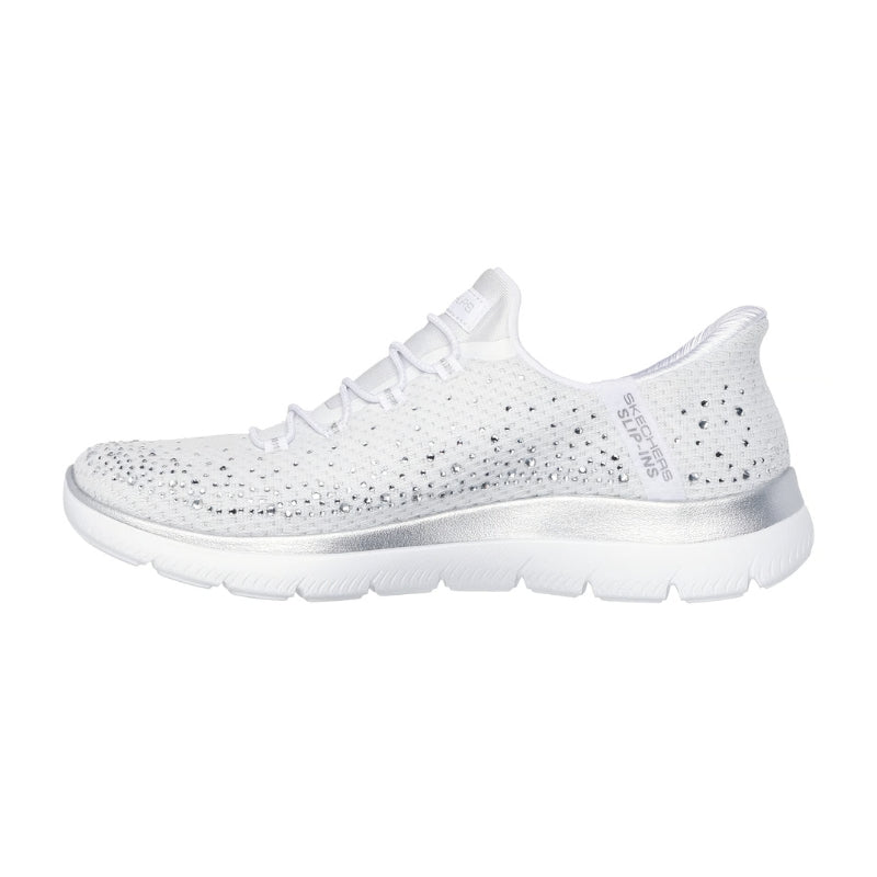 Skechers Summits - Brilliant Shine 150273 Deportiva Slip-ins blanca con pedrería