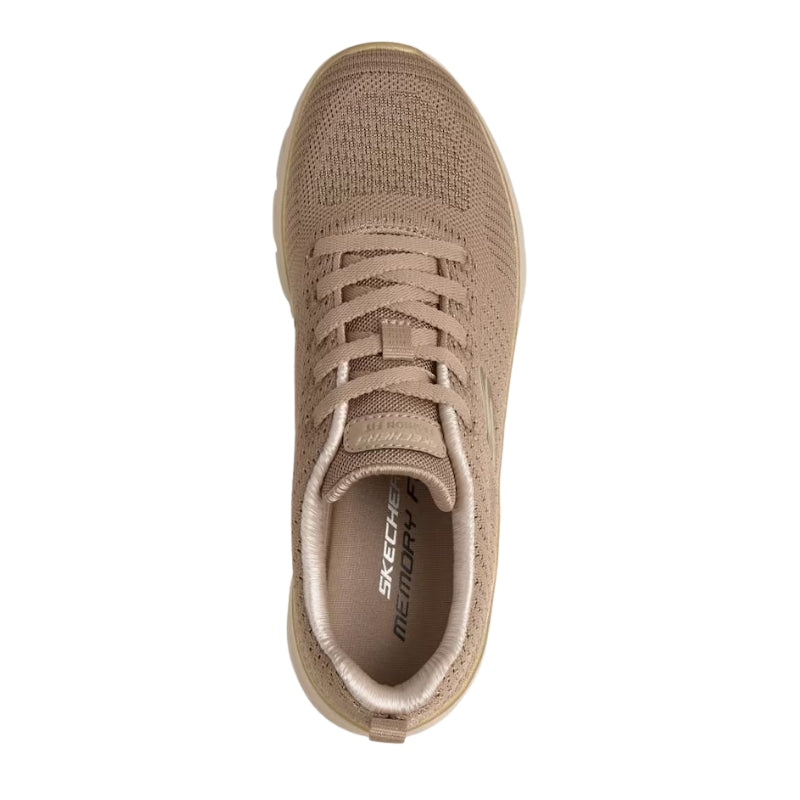 Skechers Fashion Fit 2.0 - Moonlight Glow 150384 Deportiva taupe con cuña