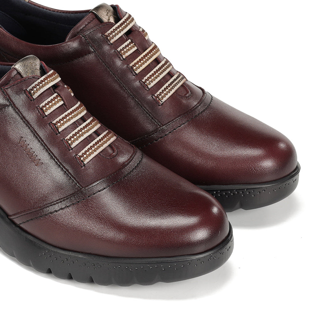 Fluchos Live F2096 Deportivo cuña burdeos mujer