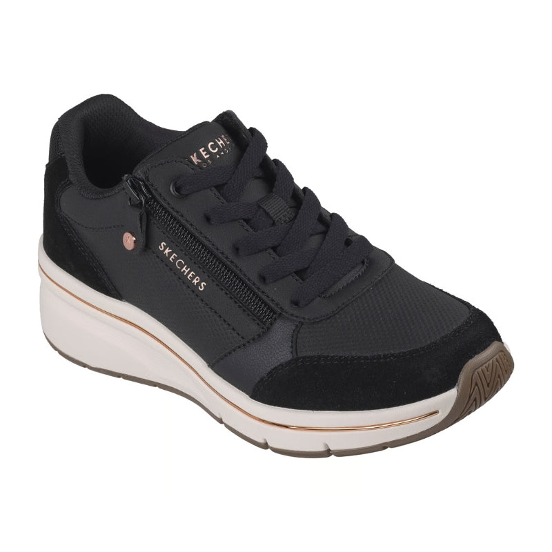 Skechers Billion Flex - Luxe Up 190370 Deportiva negra con cuña