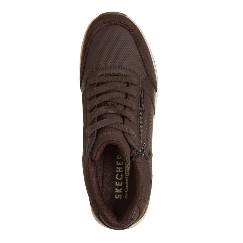 Skechers Billion Flex - Luxe Up 190370 Deportiva chocolate con cuña