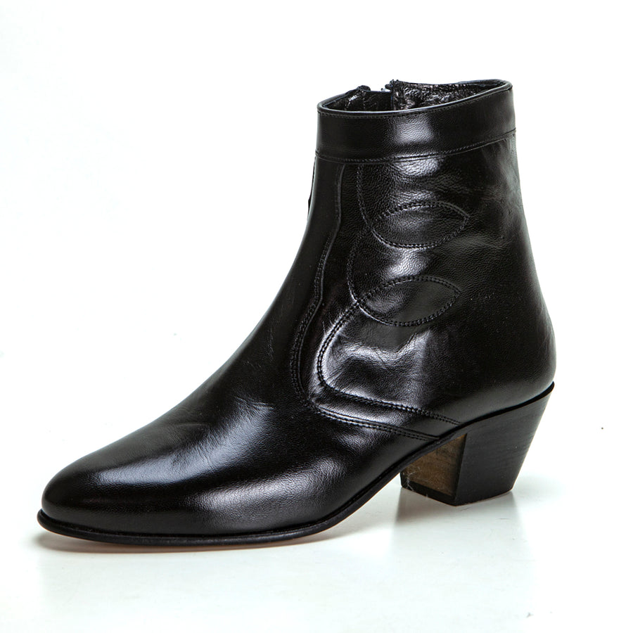 ZAPATERIAS JUAN RAMON 508 BOTIN TACÓN CUBANO NEGRO