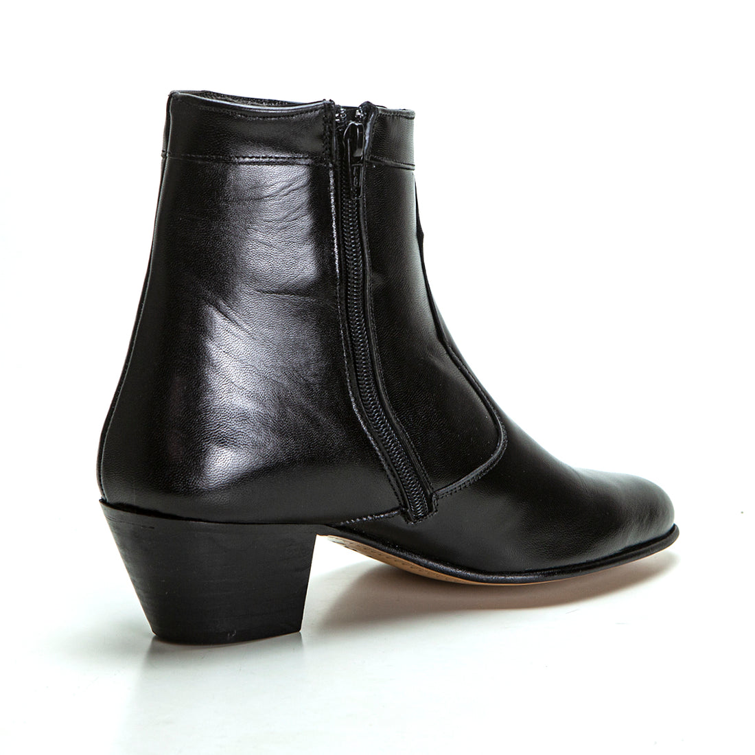 ZAPATERIAS JUAN RAMON 508 BOTIN TACÓN  CUBANO NEGRO