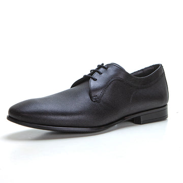BAERCHI 4940P Zapato de vestir con cordones grabado negro.
