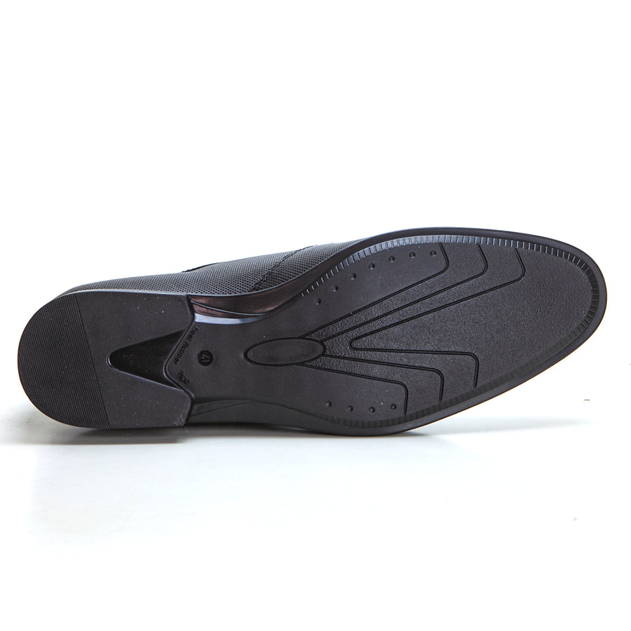 BAERCHI 4940P Zapato de vestir con cordones grabado negro.