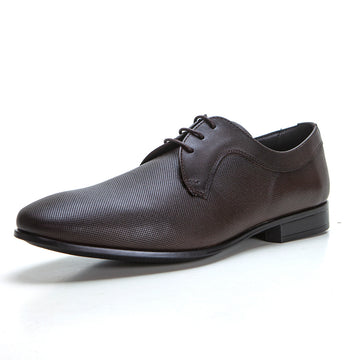 BAERCHI 4940P Zapato de vestir con cordones grabado café.