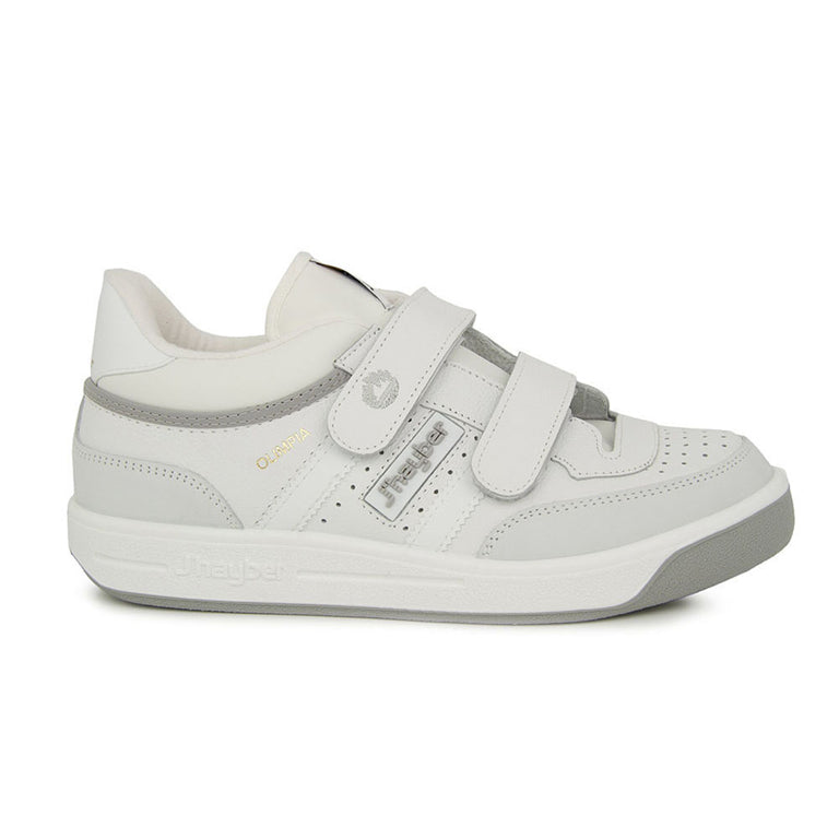 JHAYBER OLIMPIA deportivo piel velcro blanco gris