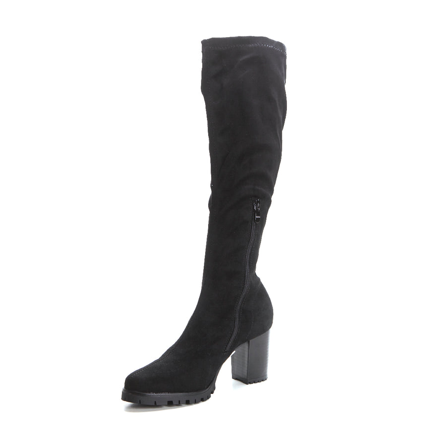 BOTA ALTA ELASTICA NEGRO