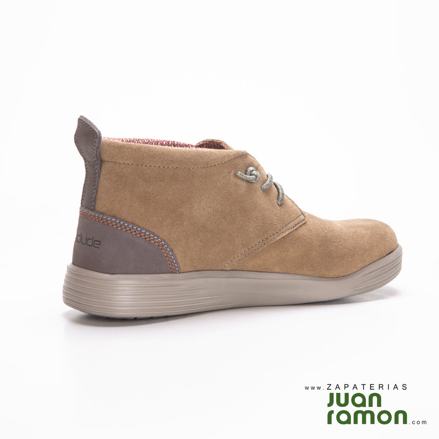 DUDE JO SUEDE BOTIN CORDONES ELASTICOS