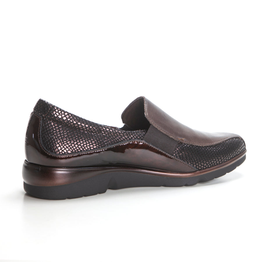 PITILLOS 1602 ZAPATO ABOTINADO REPTIL MARRON