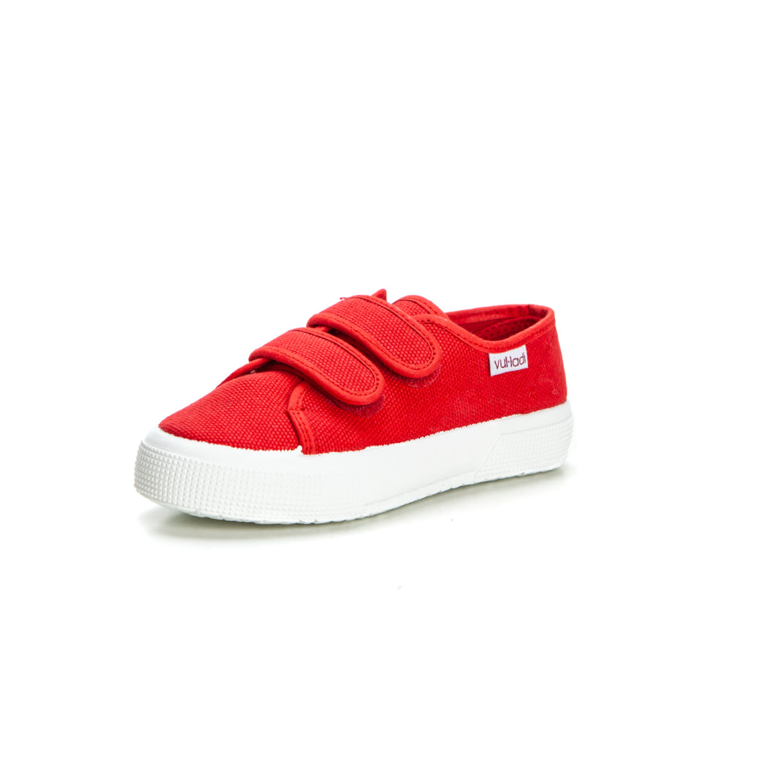 Vul.Ladi 599-050 Zapatilla niño de lona dos velcros rojo