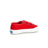 Vul.Ladi 599-050 Zapatilla niño de lona dos velcros rojo