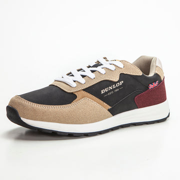 Dunlop 35921 Deportivo casual combinado camel negro