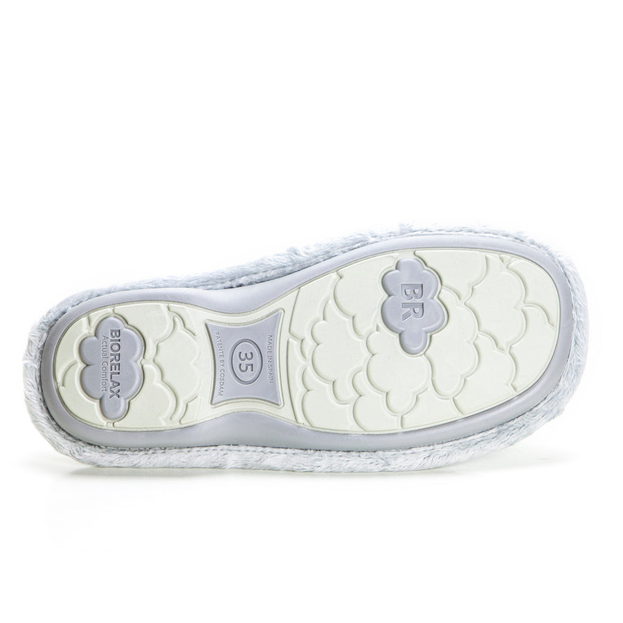 BIORELAX 4509 ZAPATILLA DE ESTAR POR CASA DESTALONADA ESTRELLAS  GRIS