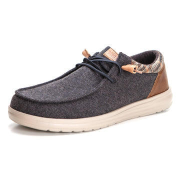 HEYDUDE WALLY GRIP WOOL MOCASÍN DE LANA CORDONES ELÁSTICOS MARRÓN