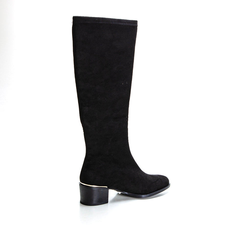 MISS ELASTIC 77411 BOTA ALTA ELÁSTICA DE TACÓN MEDIO NEGRO