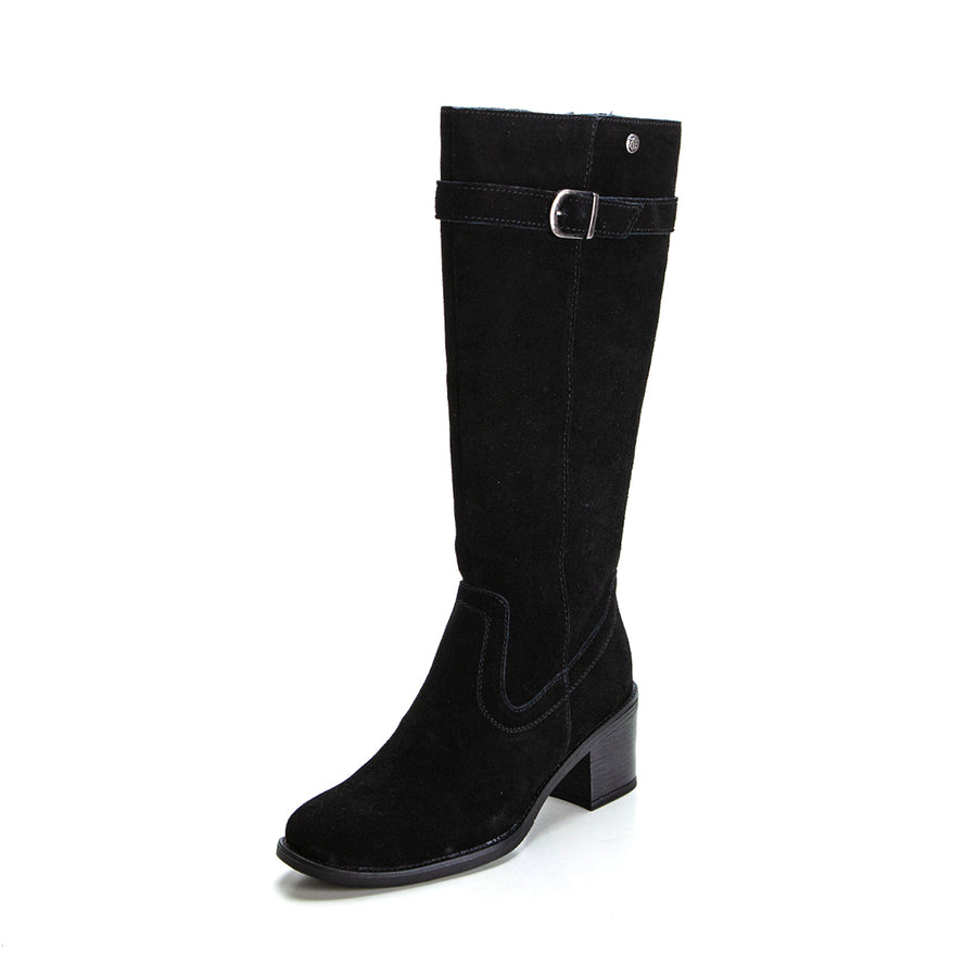 Top 3 23863 --- Botas de mujer negro tacón ancho bajo