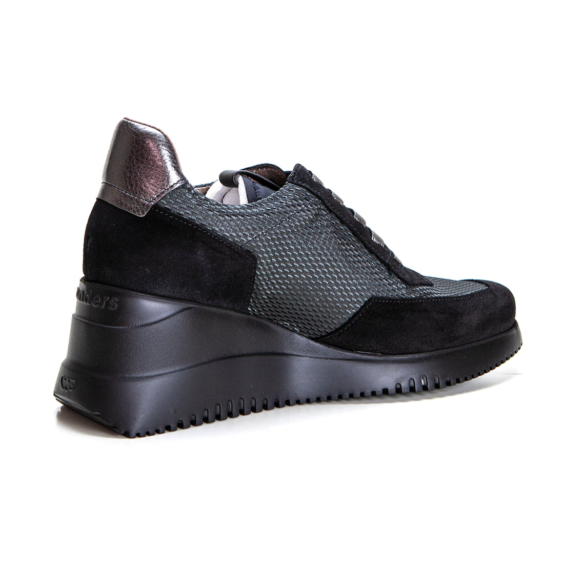 Wonders G-661 Zapatilla Casual ONE de Piel | Negras con cuña