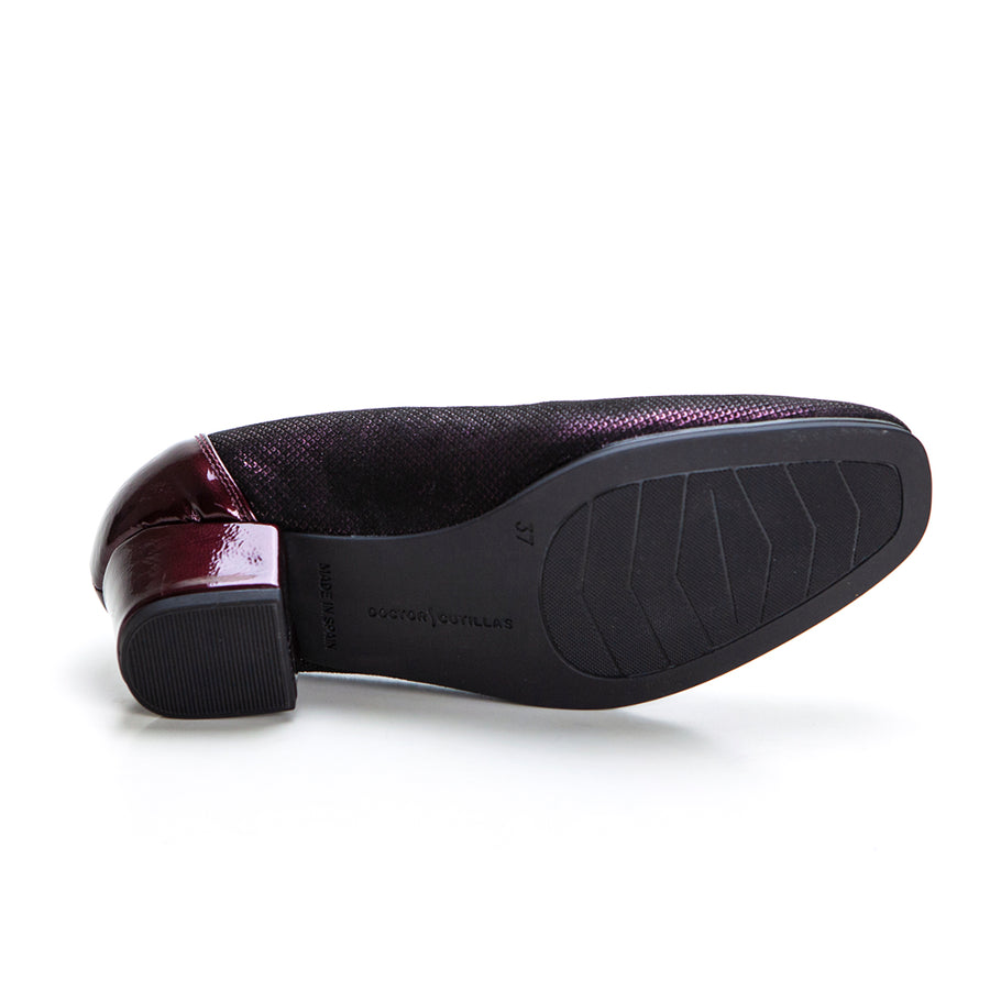 CUTILLAS 81734 ZAPATO DE SALÓN ANCHO ESPECIAL CON PLANTILLA EXTRAIBLE BURDEOS