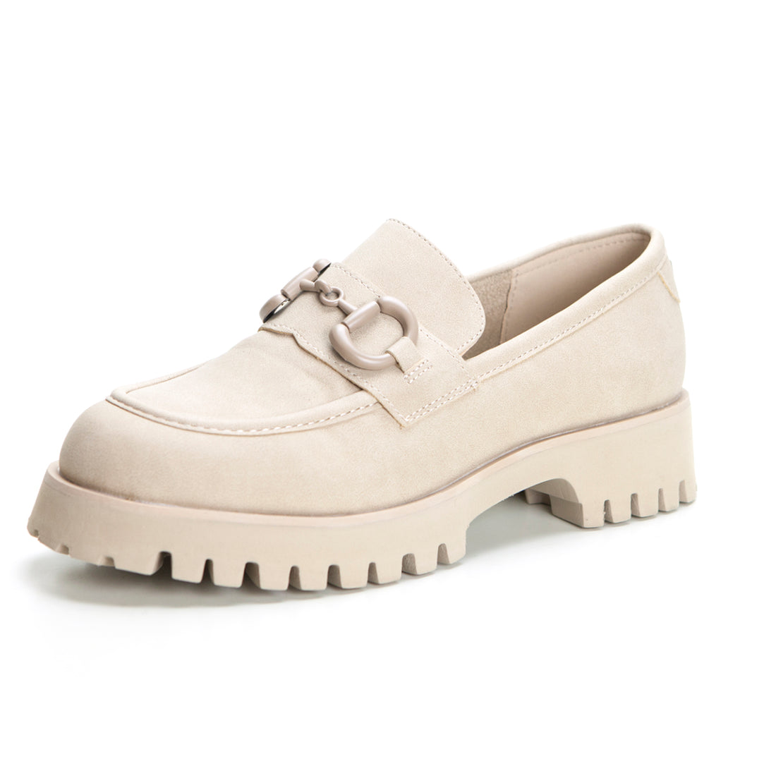 MUSTANG 53238 MOCASÍN CON ADORNO METÁLICO BEIGE