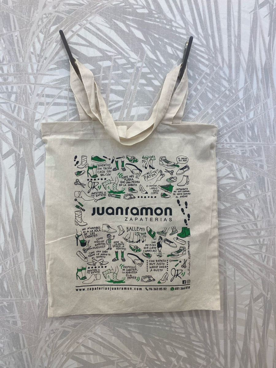 ZAPATERIASJUANRAMON.COM BOLSA DE TELA DIBUJOS Y REFRANES DE CALZADO